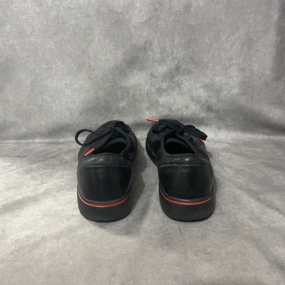 Clarks Un Rio Lace Womens 11M Black Leather Shoes Unstructured Comfort Walking - Picture 4 of 8